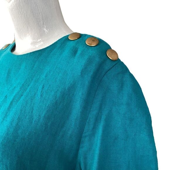 Vintage Nipon Executive size 16 linen dress. 0609 - Picture 6 of 9